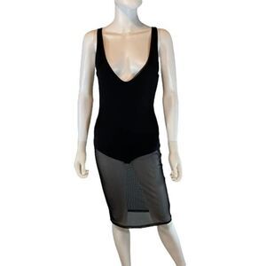 Charlotte Russe Black One Piece Dress Medium